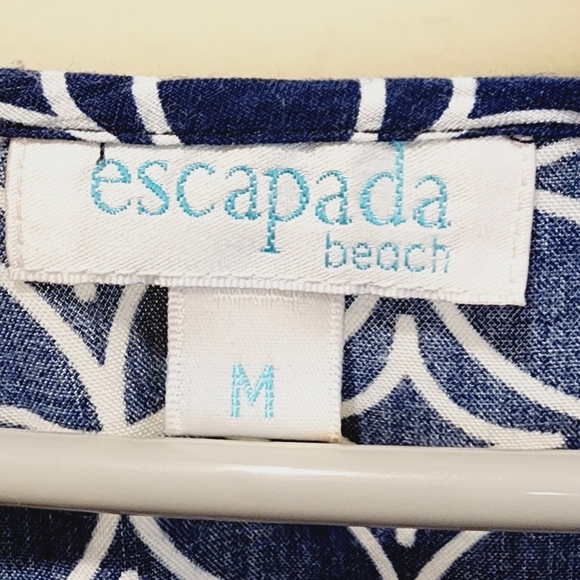 Escapada Beachy Navy and white Cover up Tunic size M - Picture 3 of 10